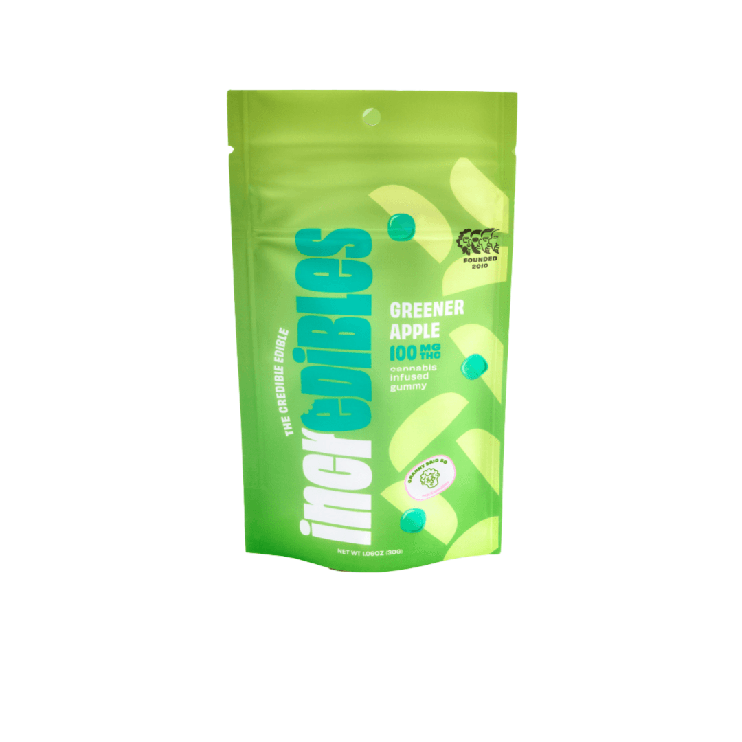 Incredibles Greener Apple Gummies 10pk/100mg