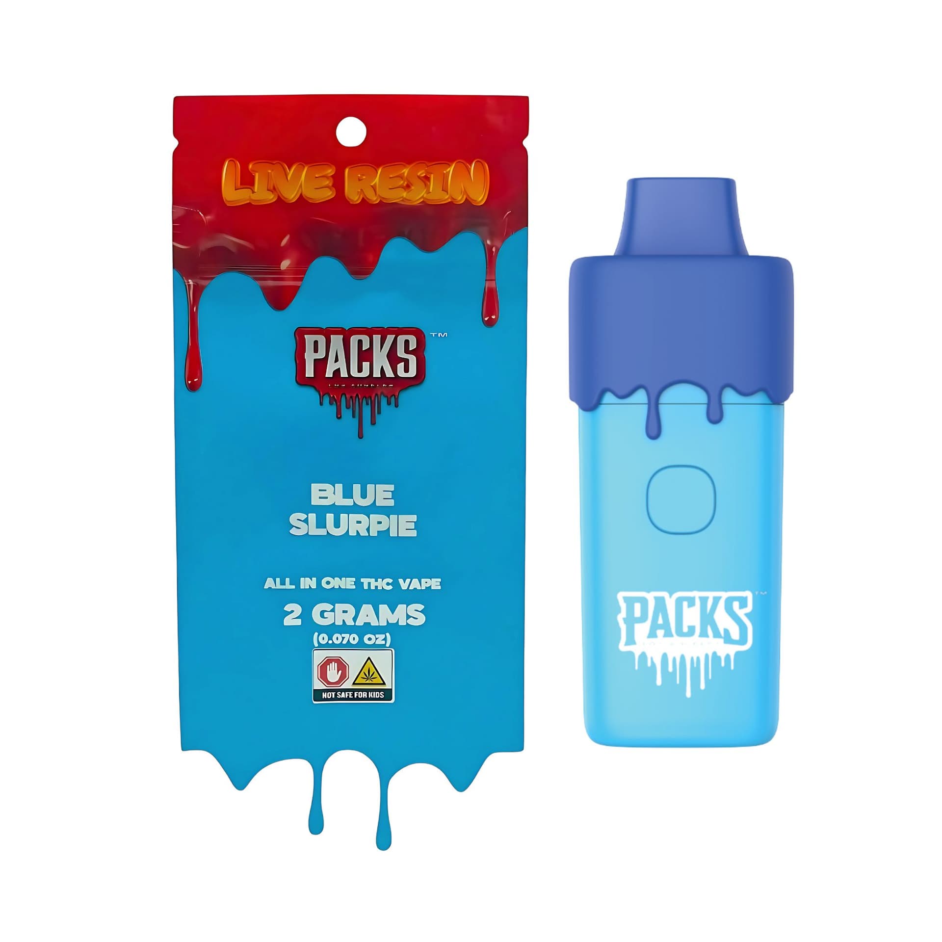 Packs Blue Slurpie Live Resin Disposable