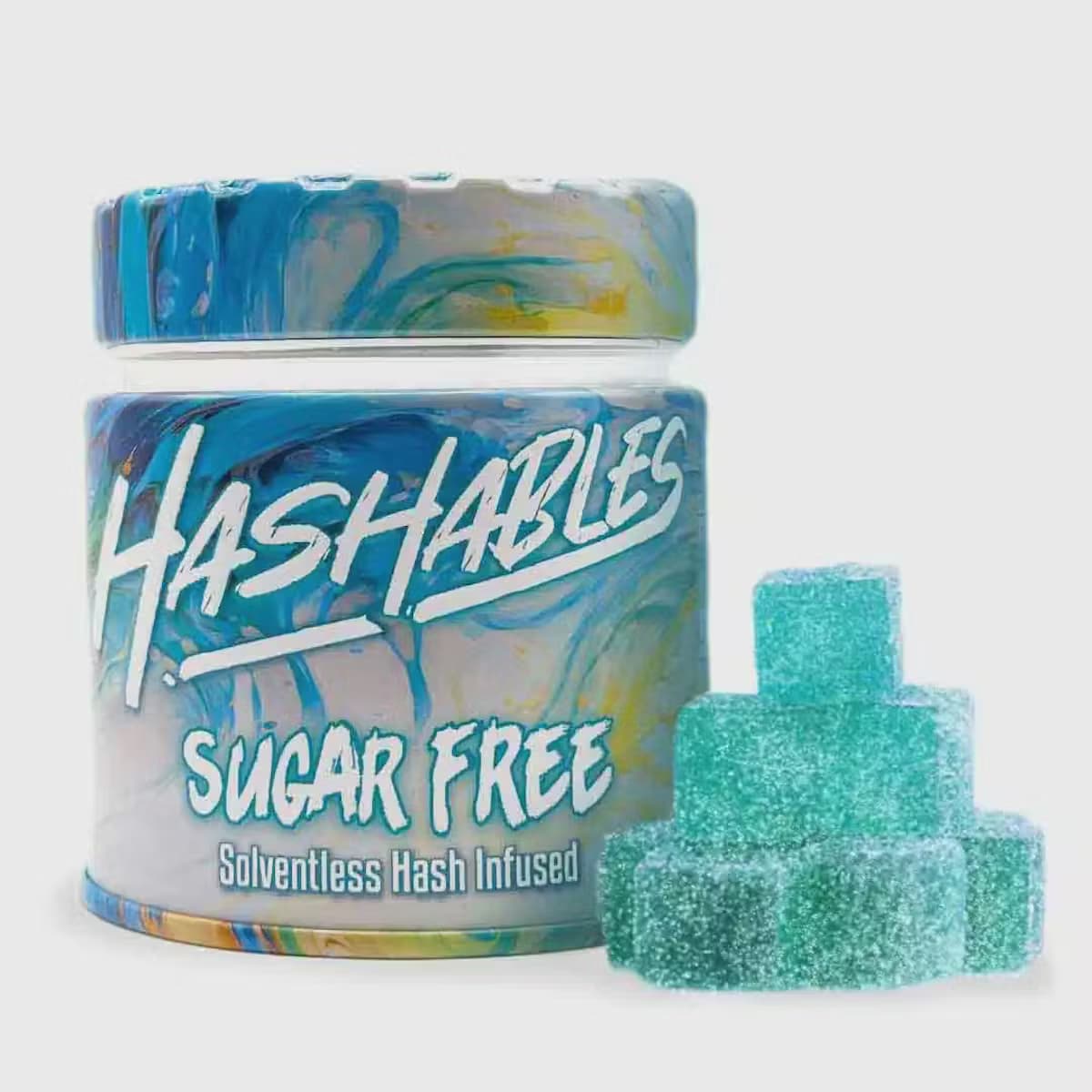 Hashables Sugar-Free Blue Raspberry Rosin Gummies 20pk/100mg