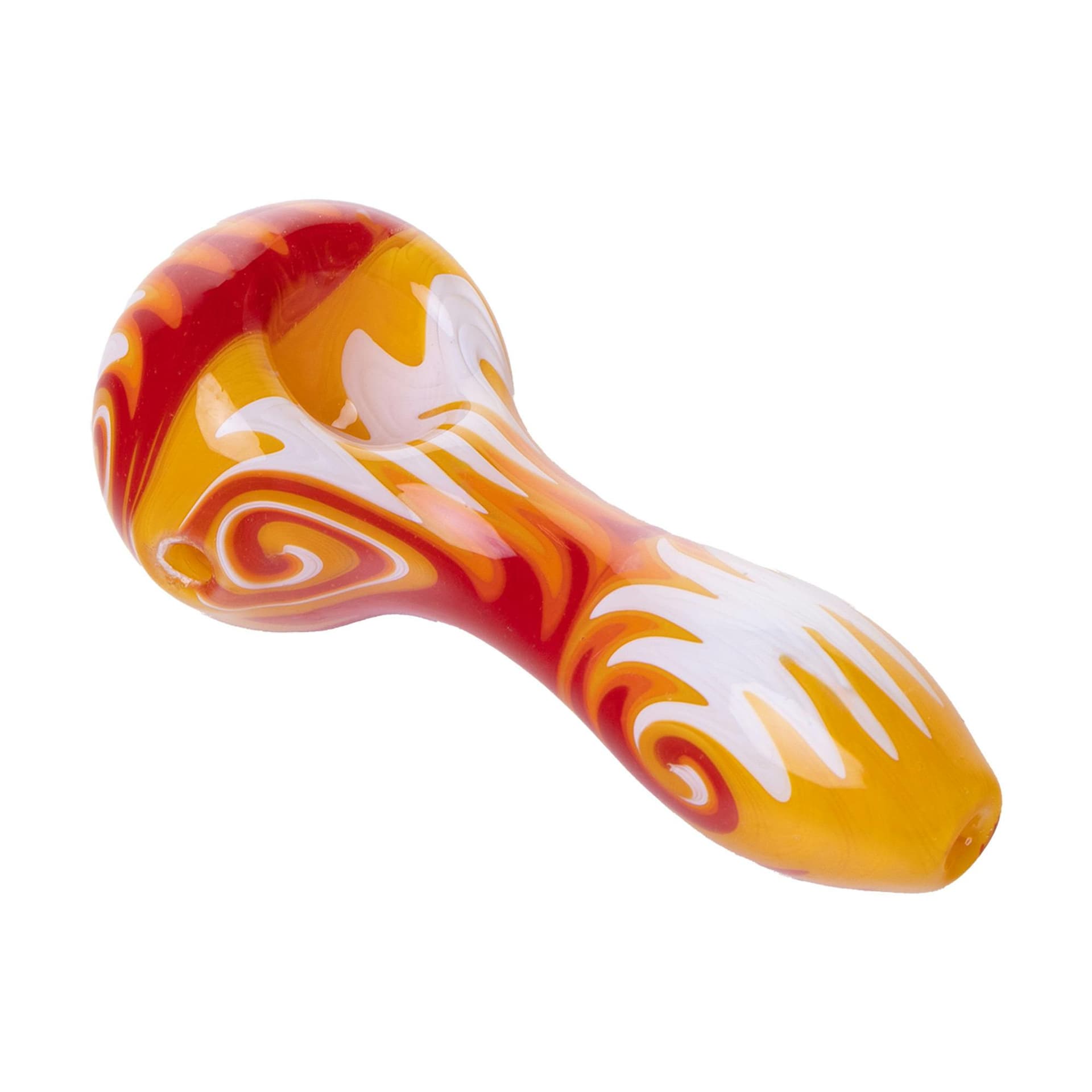 Human Grade Wig Wag Spoon Pipe Model A Red/Orange