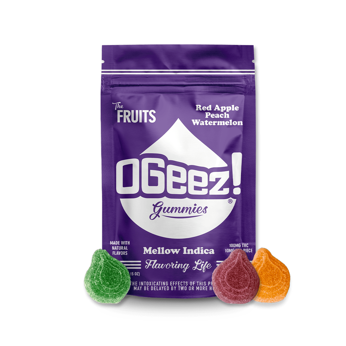 OGeez! The Fruits Mellow Indica Gummies 10pk/100mg