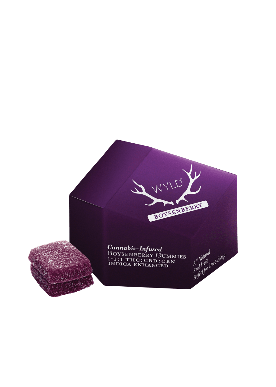 Wyld Relaxing Boysenberry Gummies 1:1:1 THC:CBD:CBN 10pk/100mg