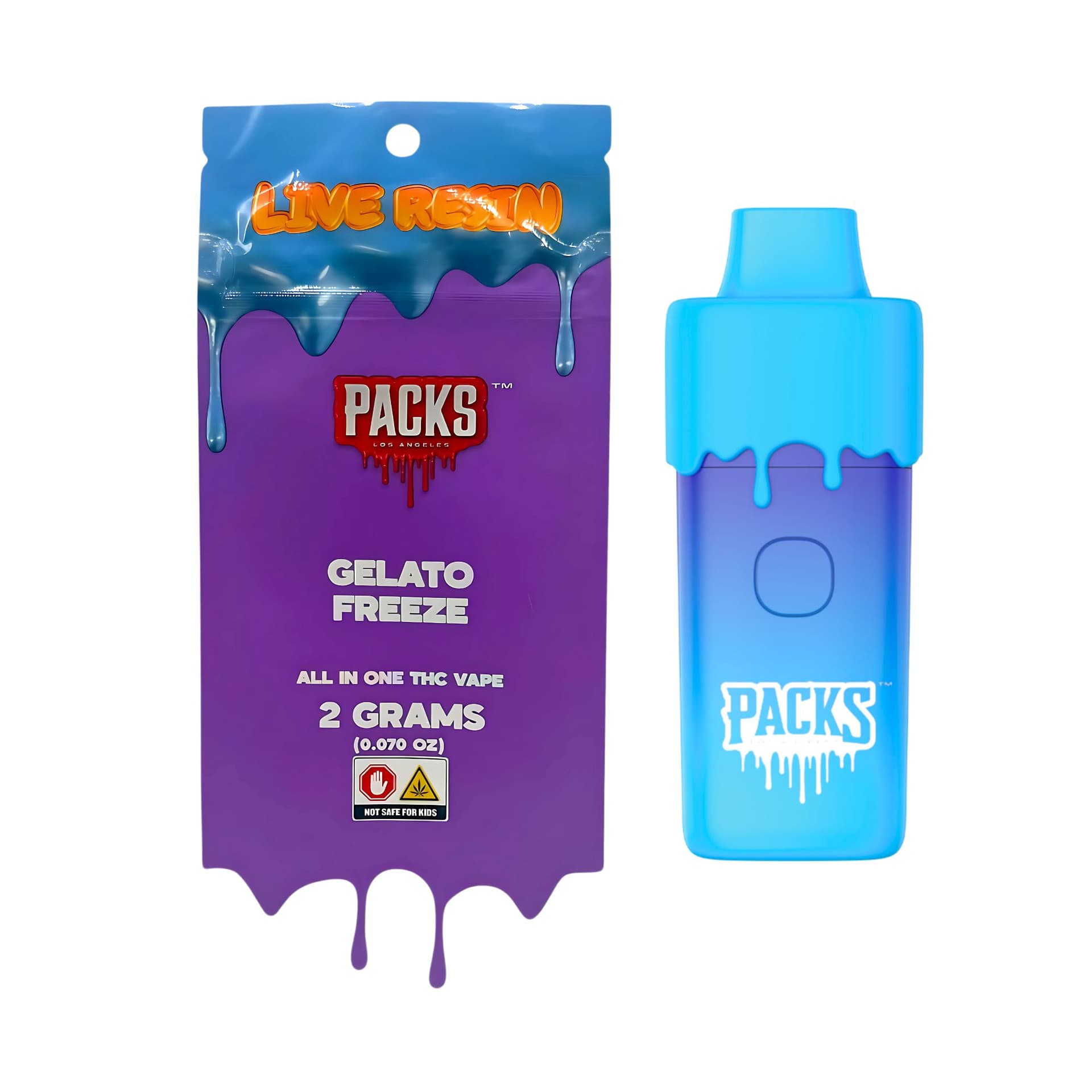 Packs Gelato Freeze Live Resin Disposable