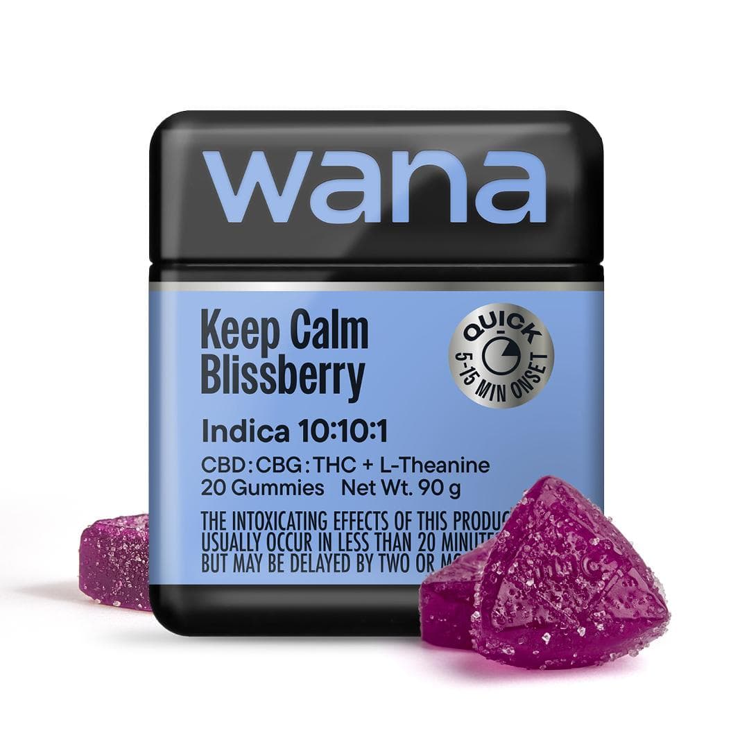 Wana Keep Calm Blissberry Soft Lozenges 10:10:1 CBD:CBG:THC 20pk/20mg PROMO