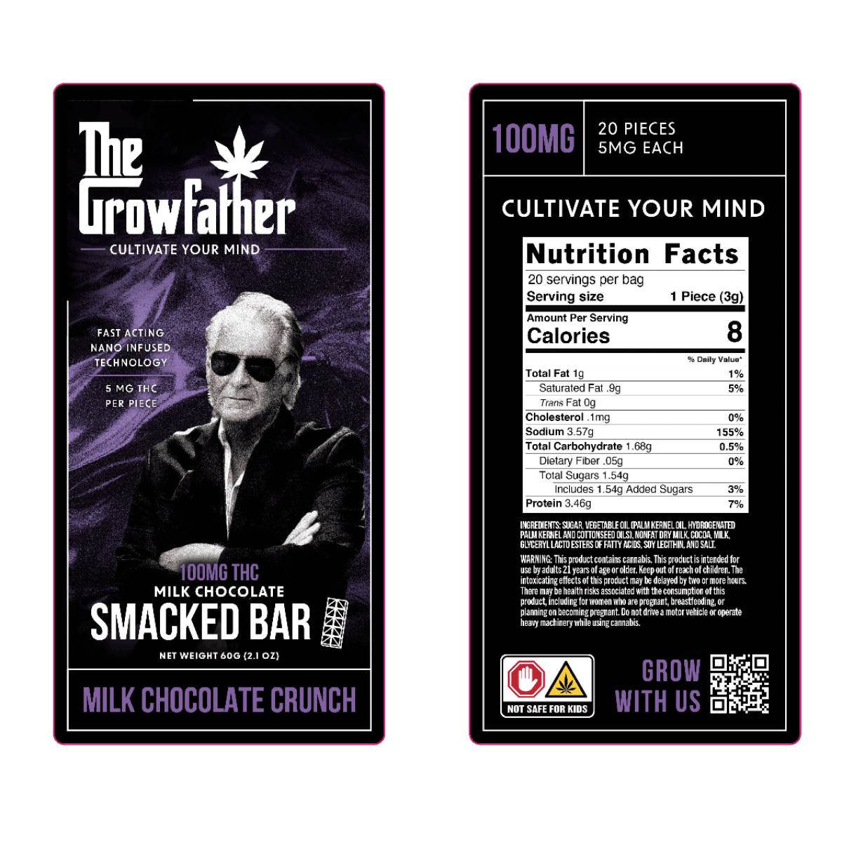 The Growfather Milk Chocolate Crunch Smacked Bar