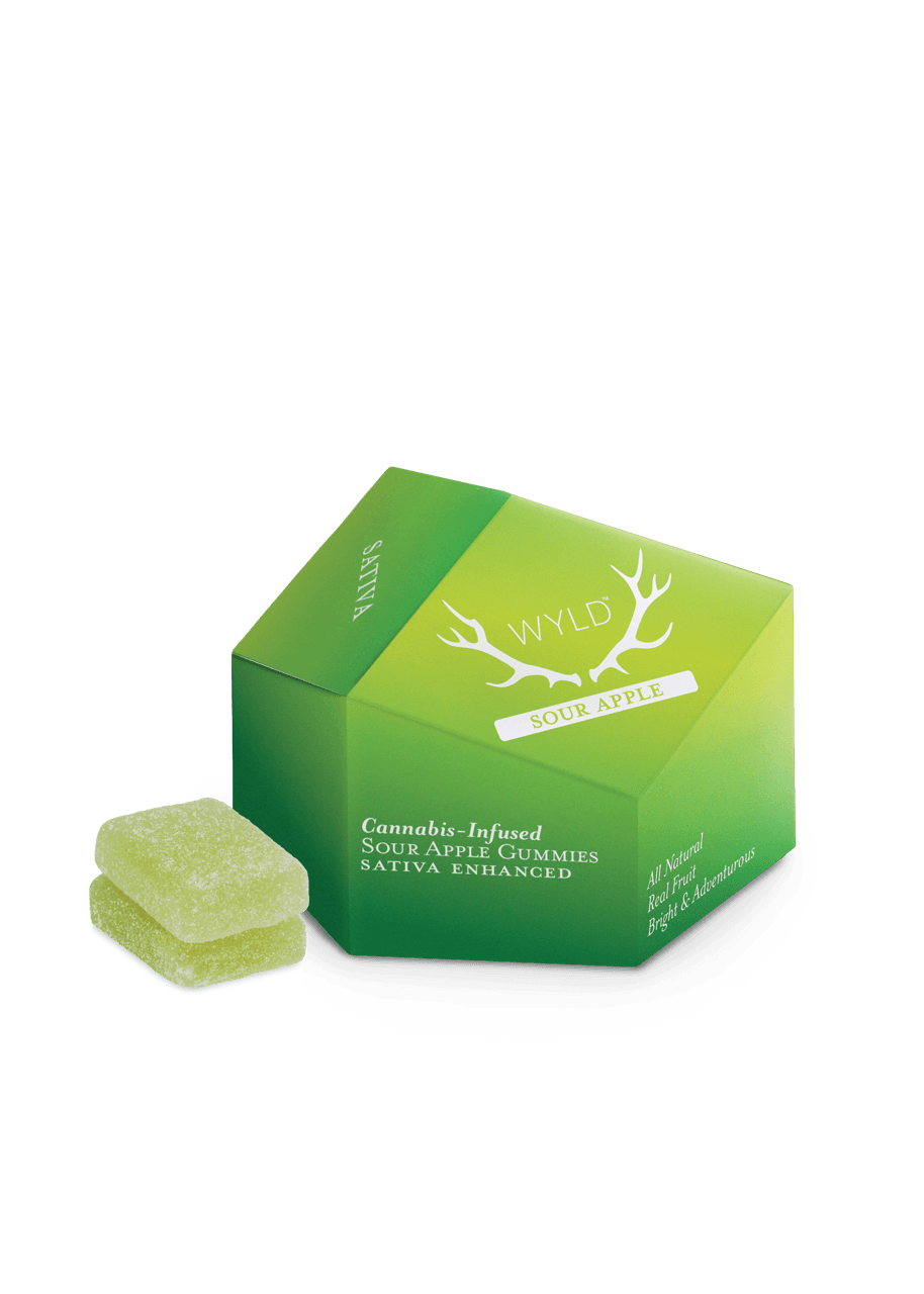 Wyld Uplifting Sour Apple Gummies 10pk/100mg