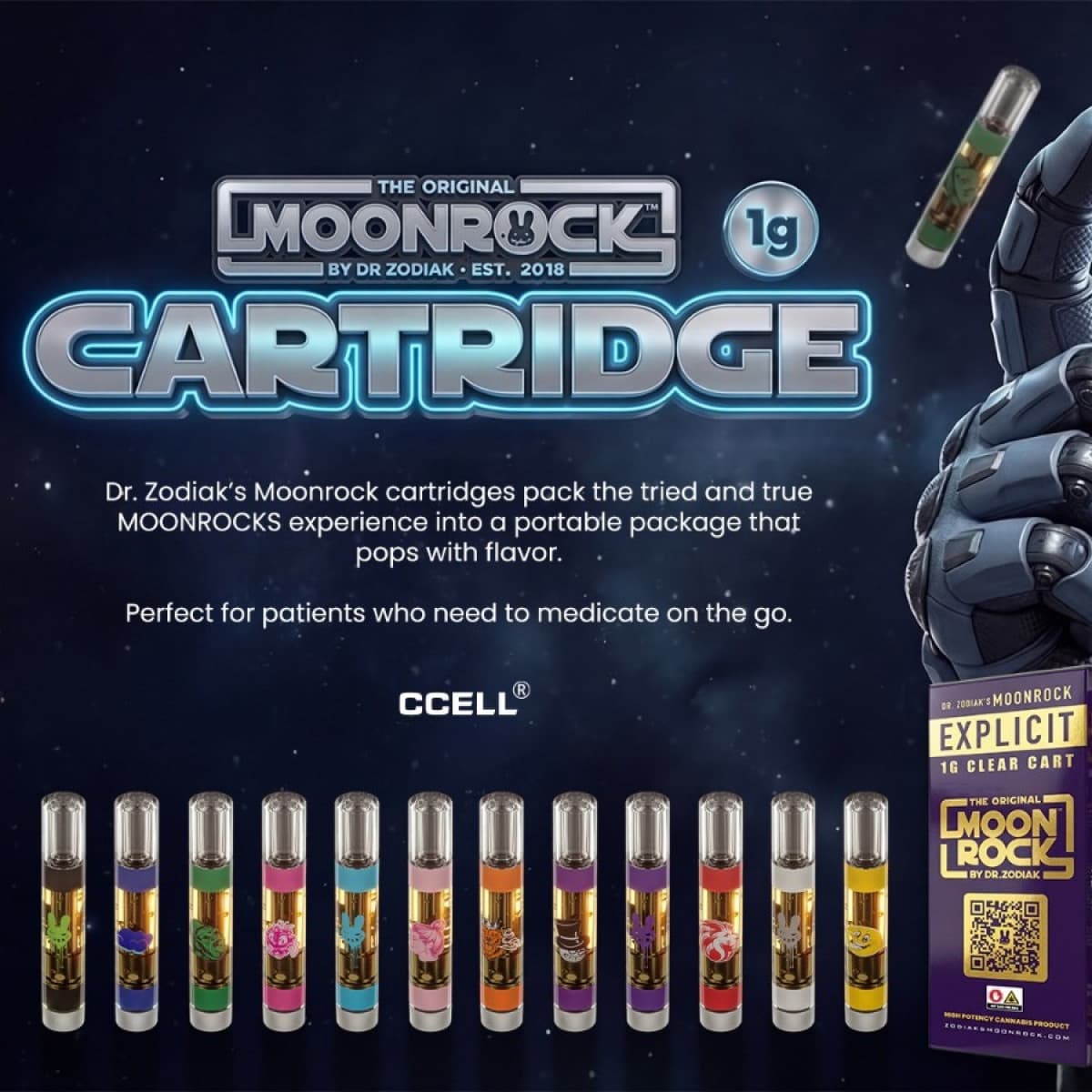 Dr. Zodiak's Moonrock Razzle Dazzle Clear Cartridge