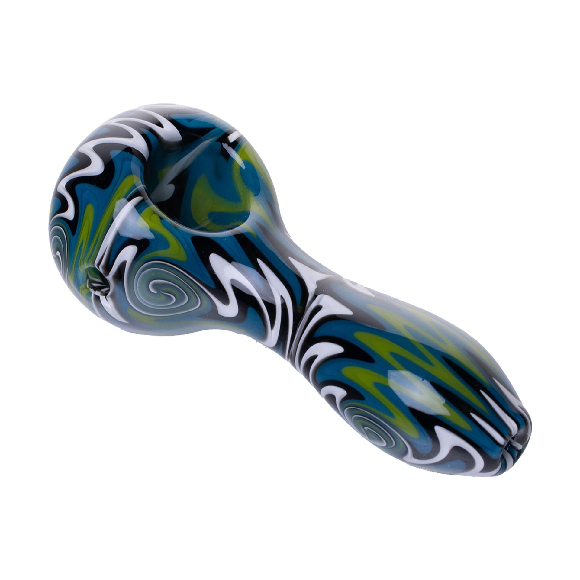 Human Grade Wig Wag Spoon Pipe Model A Blue/Green
