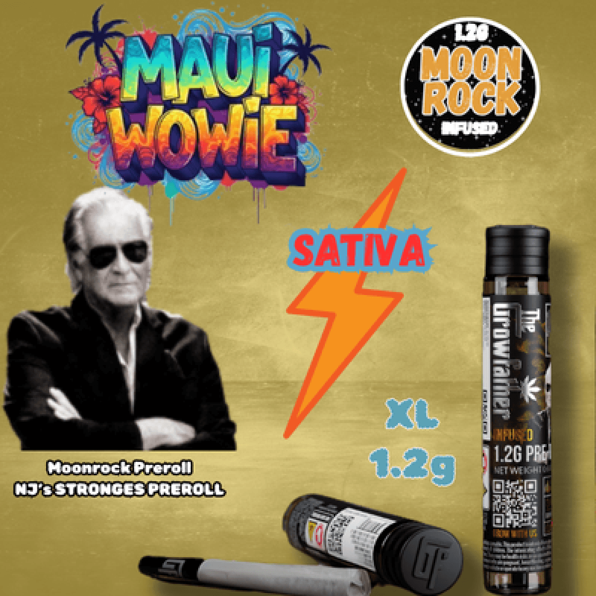 The Growfather Tropical Maui Wowie Moonrock Infused Pre-Roll